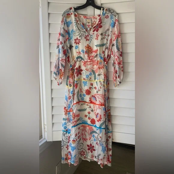 NWT Johnny Was - Els Floral Midi A-Line Dress - XL - Picture 2 of 7